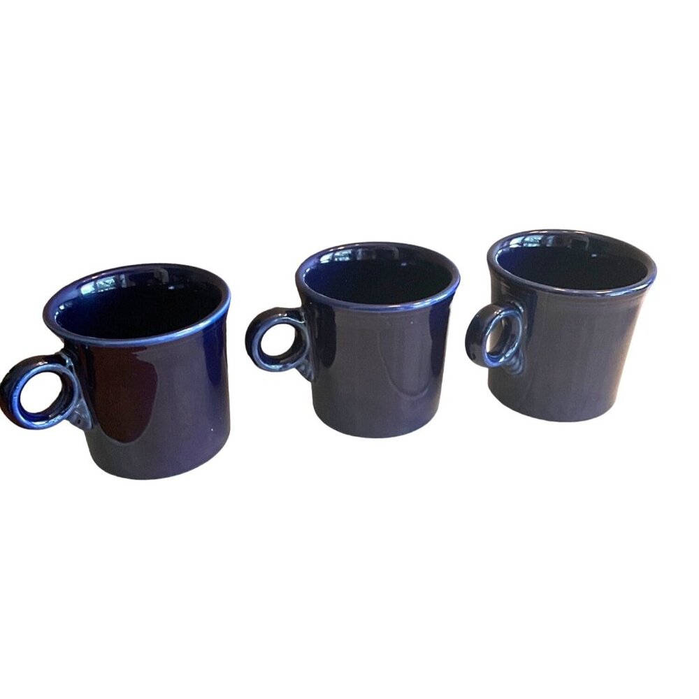 Vintage Fiesta‎ Cobalt Blue  Mug Set/3 coffee cup mug Tom & Jerry